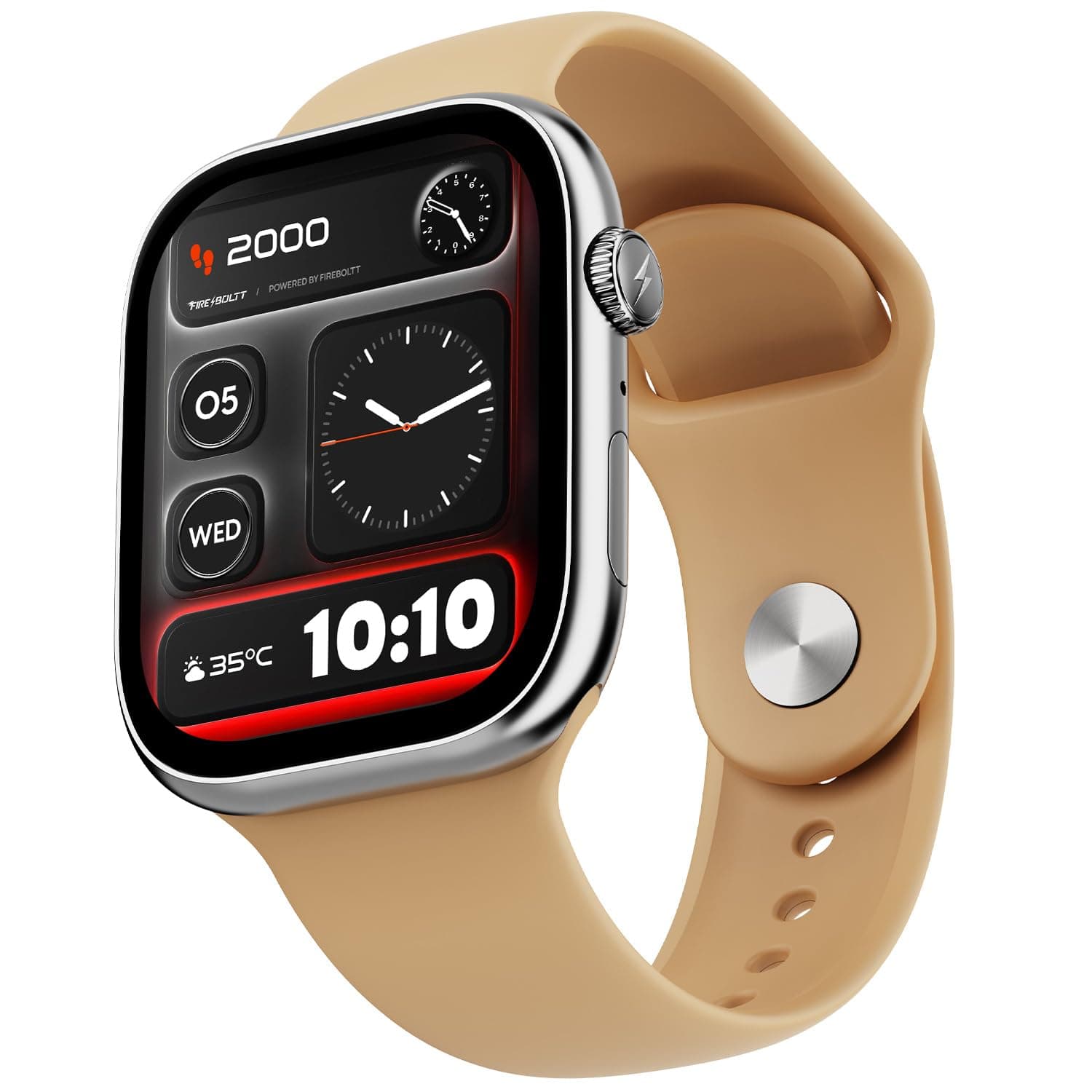 Fire-Boltt Ninja X Ring Smart Watch with 1.96 Large Display, Bluetooth Calling, Wireless Charging, AI Voice Assistant, 500+ Watch Faces, Health Suite,...