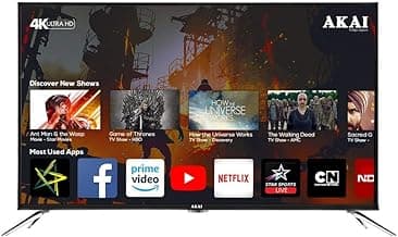 Akai 124 cm (49 Inches) 4K Ultra HD Smart LED TV AKLT50U-D507M (Black) (2019 Model)