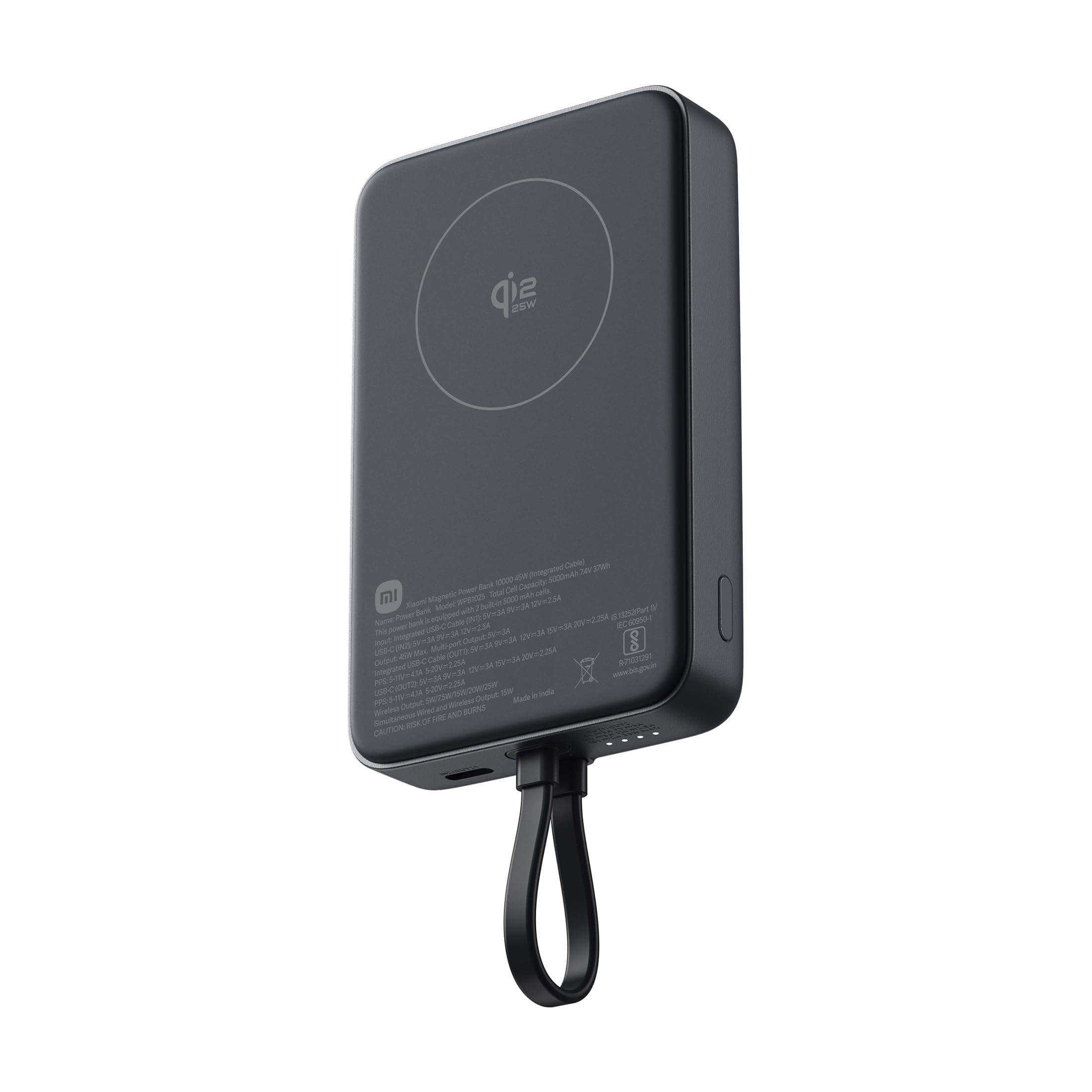 Xiaomi 10000mAh 45W Power Bank | Wired 45W & Qi 2.2 25W Wireless Charging | Built-in USB-C Cable | PD & PPS | 13N Magnetic...