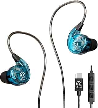 pTron Boom Play X2 in-Ear Type C Wired Headphones with Mic, IEM Design, 13mm Drivers for Pristine Audio, 1.2m Tangle-Free Cable, in-line Controls & Wi...