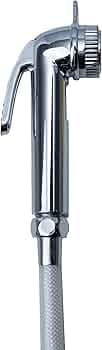 JAQUAR Allied Series Health Faucet/Toilet Gun (Chrome) | 1.2 m PVC Pipe, ABS Body | Toilet Spray Gun/Health Faucet Set with Pipe/Hose and Wall Hook | ...