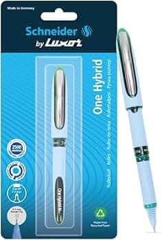 Luxor Schneider, One Hybrid Roller Ball Pen - Green, 0.5mm, 2500 mtrs writing length, Waterproof Ink, Consistent ink flow, Ideal for Professionals & O...