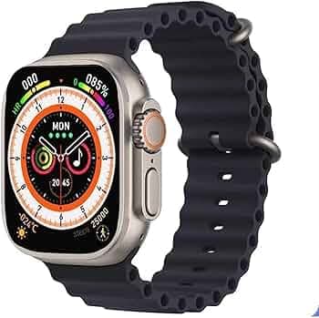 ADYM T900 Ultra Series 8 Bluetooth Calling Smart Watch, 2.09" Touch Display with Wireless Charging, Sports Features & Health Tracker (Black)