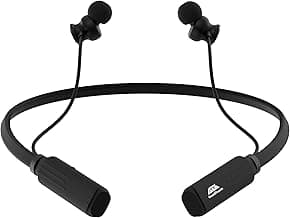 Boom Bluetooth Neckband Earphones with 35H Playtime, Bluetooth 5.3, Passive Noise Cancellation, HD Mic, Deep Bass Stereo S...