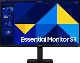 Samsung 24" LS24D300GAWXXL- Flat IPS Monitor |FHD 1920 x 1080|100 Hz |HDMI,VGA|Game Mode|Eye Saver Mode|Wall Mountable, Black