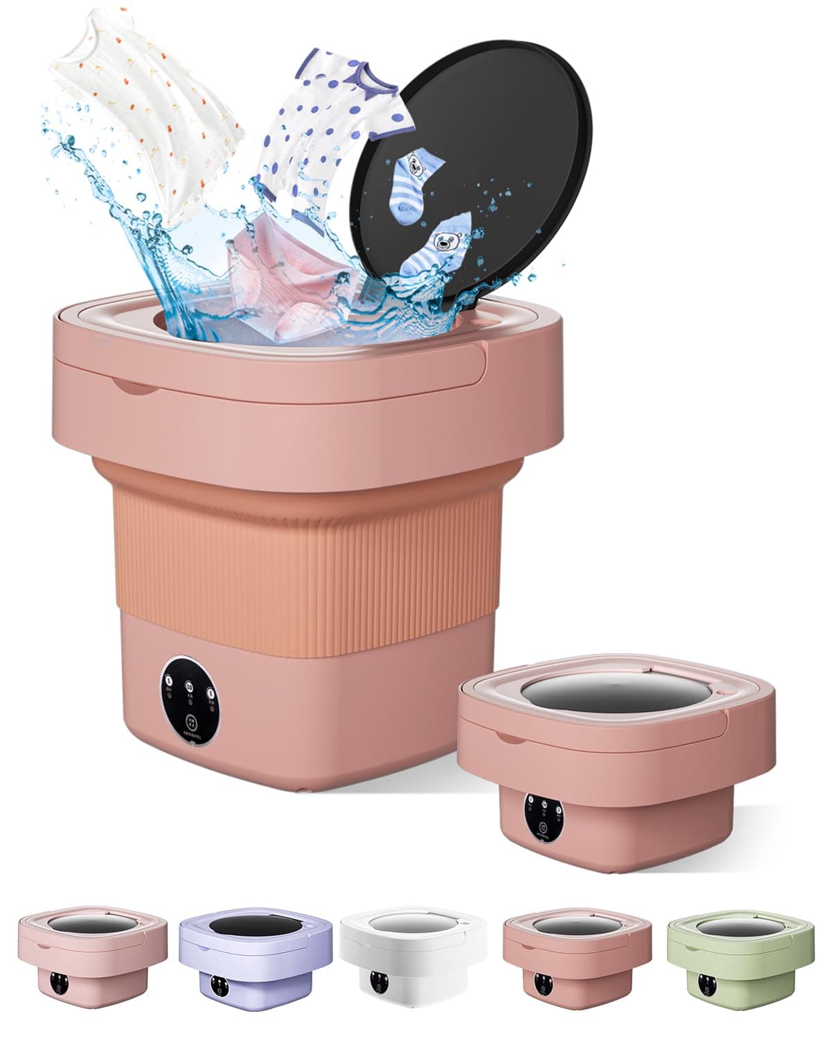 Welko Portable Washing Machine, 16L Upgraded Mini Washer with Spin Basket Laundry Machine, 3 Cleaning Modes Suitable for Small Clothes, Foldable Desig...