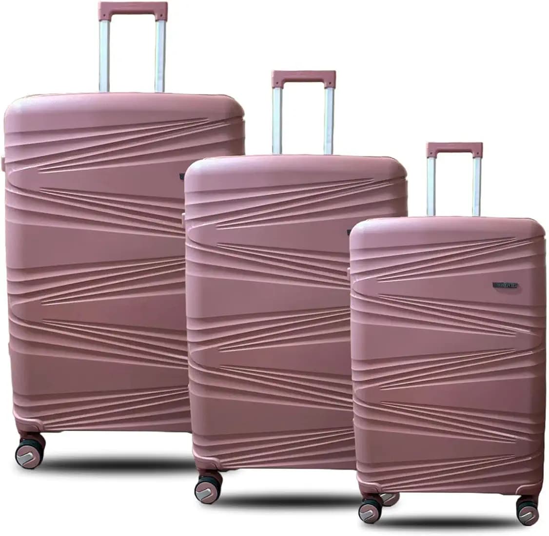 VENTEX Luggage Bags Set of 3 |Small, Medium & Large Hard Trolley Bags|8-Wheel, 360 Rotation |Durable, Easy-Glide, Lightweight Travel Suitcase |Ideal f...
