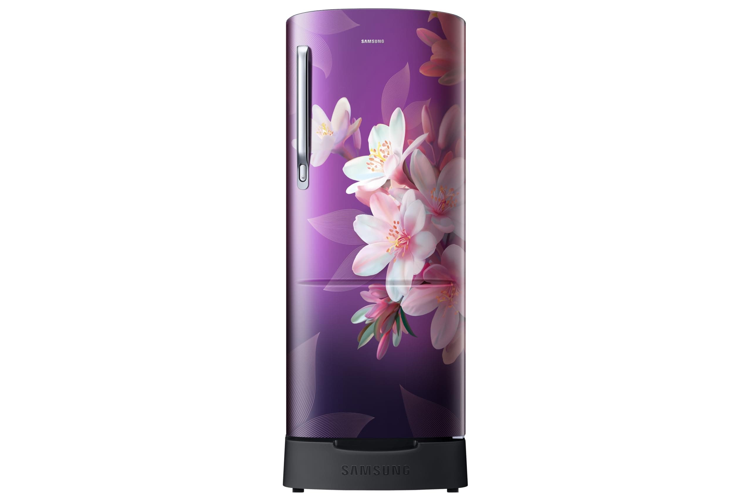 Samsung 183 L, 3 Star, Digital Inverter, Direct-Cool Single Door Refrigerator (RR20H1823WB/HL, Wild Lily Blue, Base Stand ...