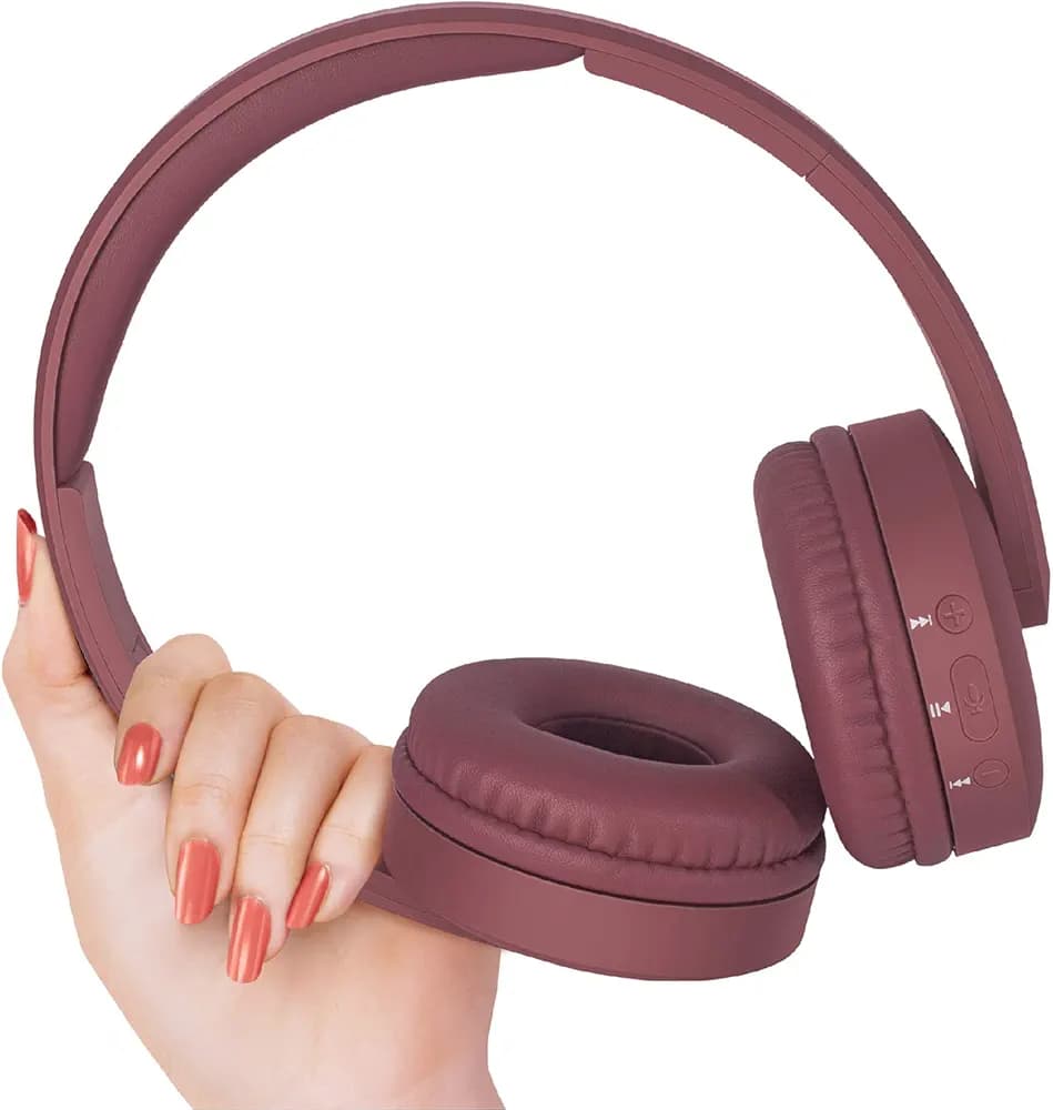 FINGERS Beauté Wireless Headset with FM Radio & 17 hrs Playback time (Mocha Maroon)