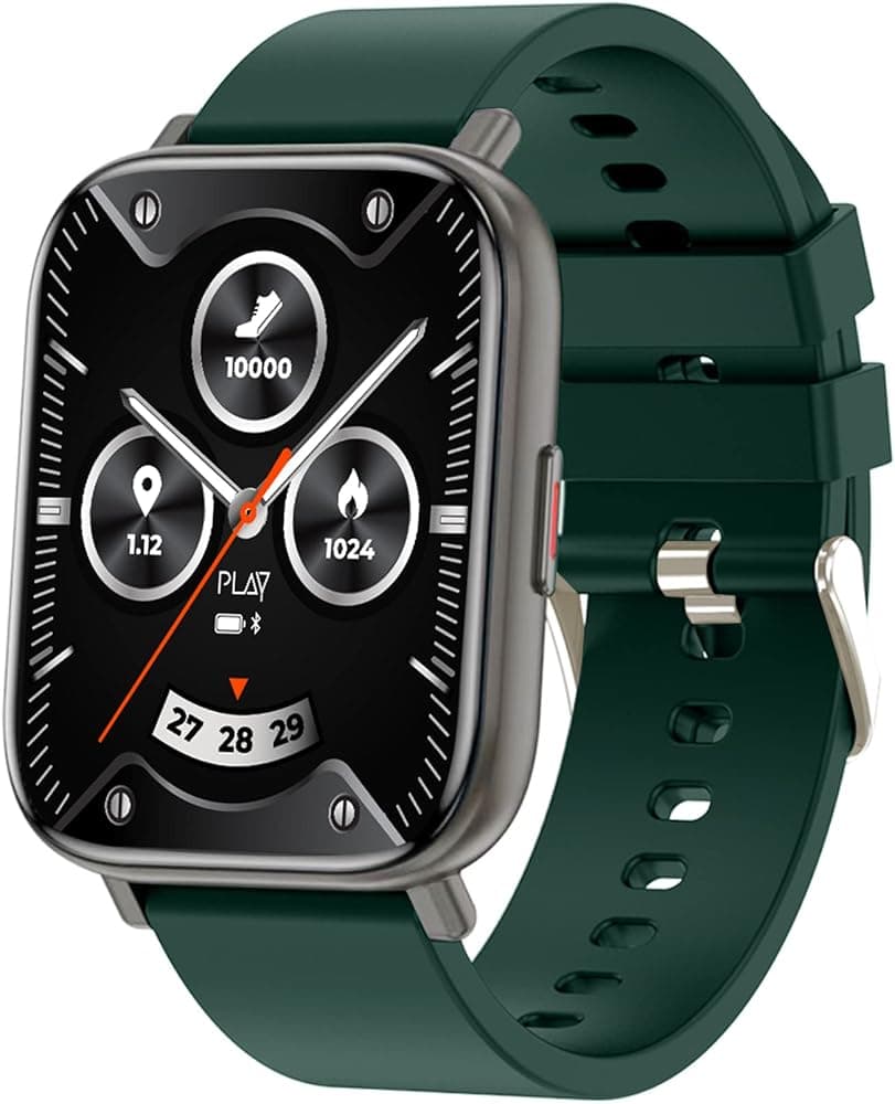 World Of PLAY PLAYFIT DIAL; Full Touch IPS Display; Bluetooth Calling; Silicone Strap; Multiple Exercise Modes; 24-Hour Heart Rate Monitor; IP67 Water...