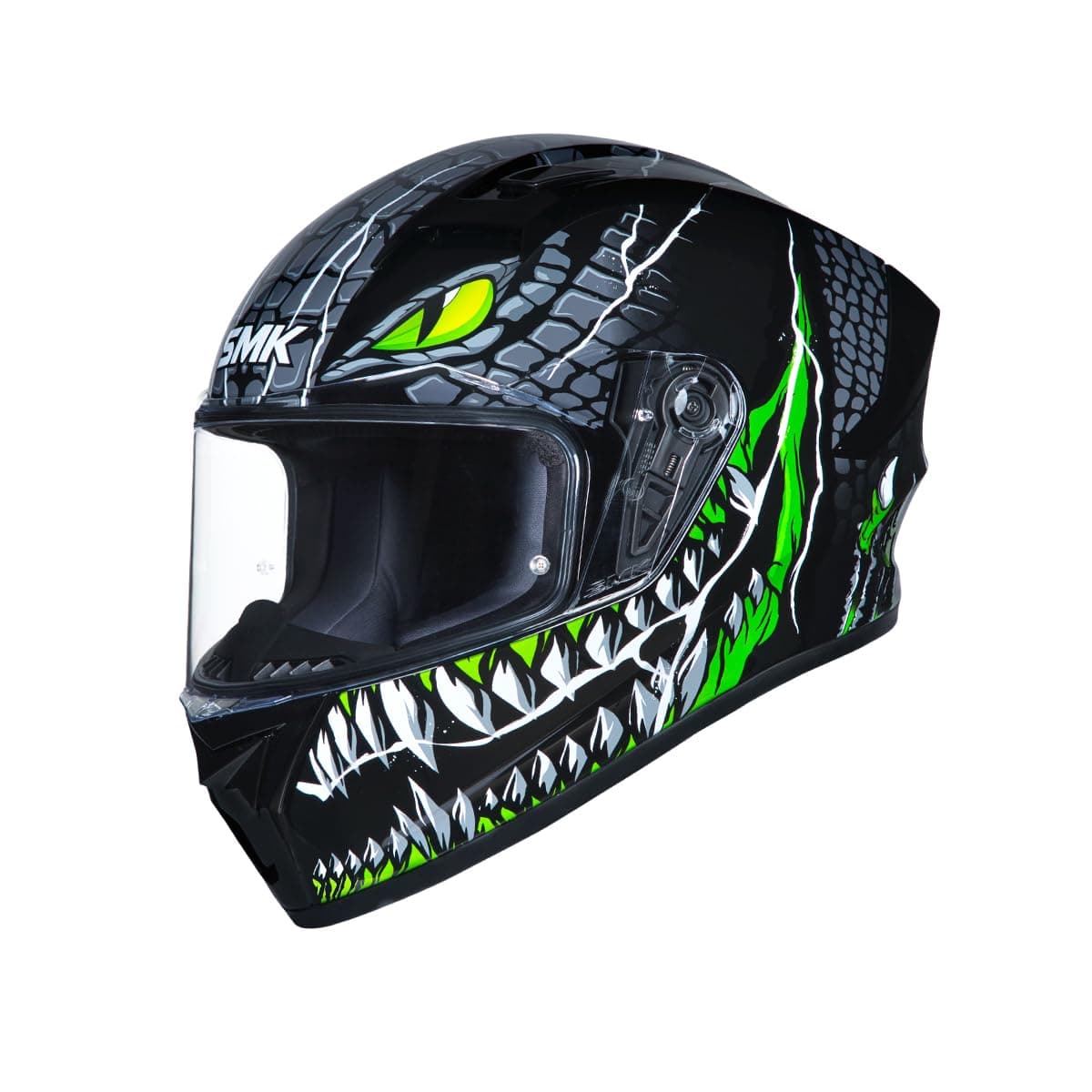 Smk Stellar Sports Taotei Helmet Ece-06 Certified with Anti Fog Clear Visor for Men and Women