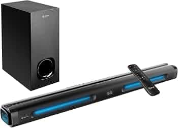 pTron Newly Launched Jazz Pro X1 240W Soundbar with Wired Subwoofer for TV, Punchy Bass, 2.1 CH, Multi-Connect BT5.3/HDMI ARC/Opt-in/Aux/USB, Movie/Mu...