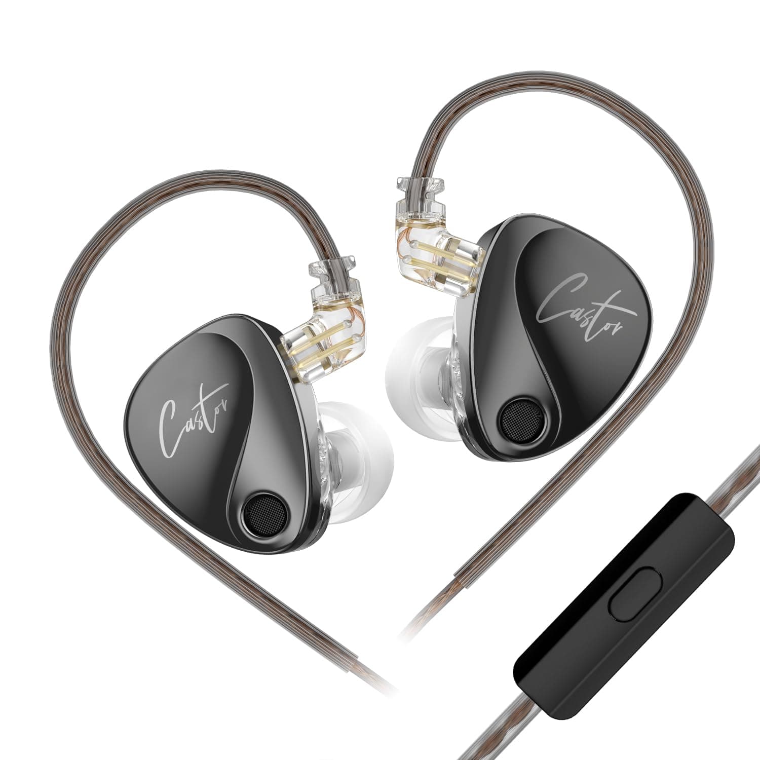 KZ Castor in Ear Monitors Headphones Bass Wired Earphones 2 Dynamic High-end Tunable Balanced Armature Headphones IEM Earphones HiFi Super Bass Earbud...