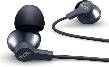 TCL Elit100 in-Ear Earbuds Hi-Res Wired Noise Isolating Headphones with Built-in Mic – Cement Gray