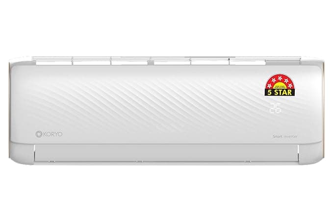 Koryo 1.5 Ton 5 Star Wi-Fi Inverter Split AC (Copper, DWKSIFG2018A5S IND18, White) Air Conditioners