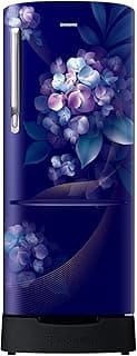Samsung 223 L, 3 Star, Digital Inverter, Direct-Cool Single Door Refrigerator (RR24H2823HS/NL, Hydrangea Blue, Base Stand ...
