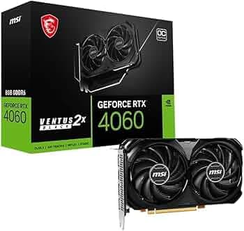 XPOWERT | Geforce RTX 4060 Ventus 2X Black 8G Oc 8Gb Gddr6 128-Bit Gaming Graphic Card, pci_e HR-13 PWR-004