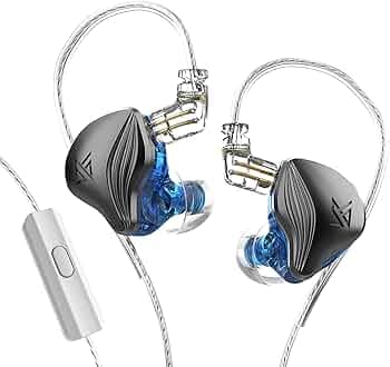 KZ ZEX IEM Earphones in Ear Monitor Wired Headphone, 1 electrostatic + 1 Dynamic Drivers with 2 Pin 0.75MM Detachable Cables Suitable for Singer Music...
