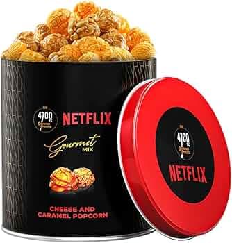 4700BC x Netflix, Gourmet, Cheese & Caramel Popcorn, Tin, 75g