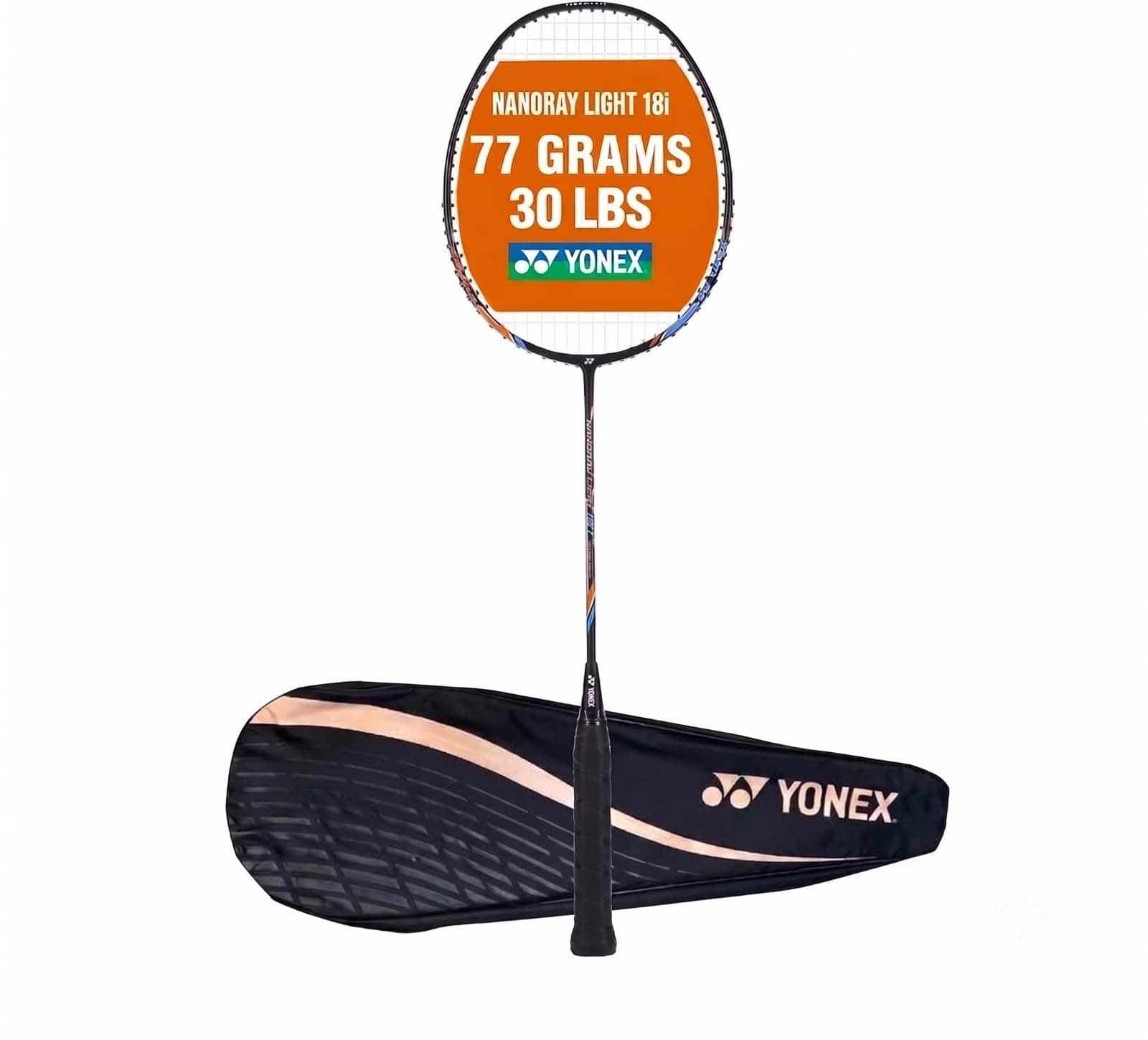 Yonex Nanoray Light 18i Graphite Badminton Racquet (77g, 30 lbs Tension)