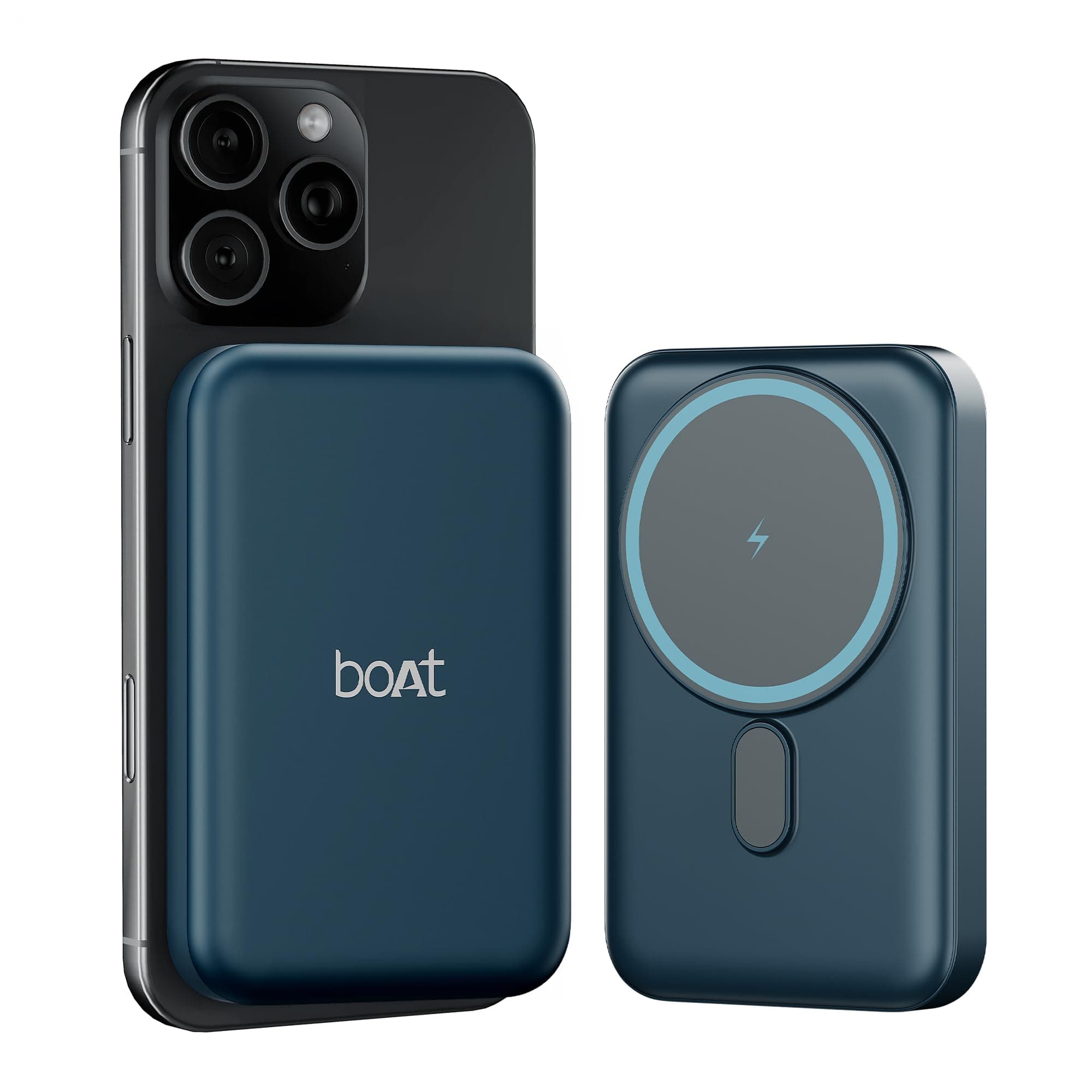 boAt EnergyShroom PB331 (Magsafe) 10000mAh Magnetic Wireless Powerbank, 15W Wireless & 22.5W Wired Charging for (iPhone 16, 15, 14, 13 & 12, Android &...