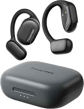 truefree O1 Open Ear Headphones Bluetooth 5.3 Wireless Headphones with Hooks, Four Clear Calls, 45 Hours, Enhanced Bass, Over Ear for Sports, Gym, Run...