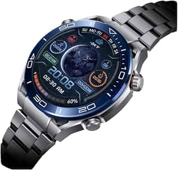 GT-Beverly Switzler: 1.53" HD Display Smartwatch with Bluetooth Calling, Voice Assistant, 100+ Dials, Health Monitoring, and 100+ Sports Modes (Silver...