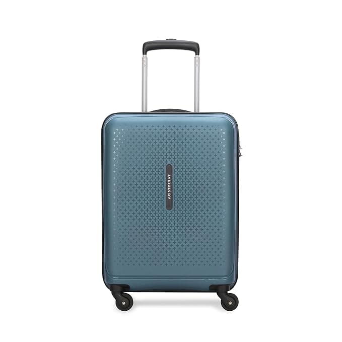 Aristocrat STRATOLITE STROLLY 55 360°NTL 4 Spinner Wheels Trolley Bags for Travel Hard Case Luggage, Lightweight Bag with Combination Lock & Robust Trolley with 5 Years Warranty (Blue)