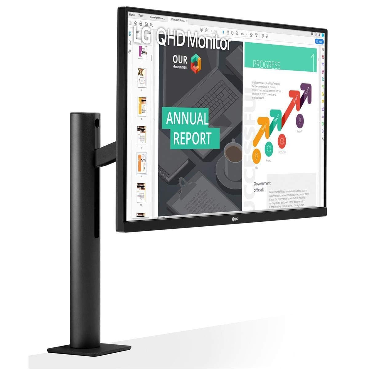 LG 27QN880-B 27" QHD (2560x1440) Ergo IPS Monitor with HDR 10 Compatibility and USB Type-C Connectivity, Black Monitors