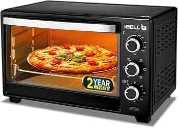 iBELL IBLEO30LGDLX Oven Toaster Grill with Rotisserie, Convection Function (Black, 30L)
