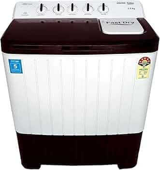 Voltas Beko by A Tata Product 7 kg 5 Star Semi Automatic Top Load Washing Machine Burgundy 2024 (WTT70UHA/BRSSWH5POD)