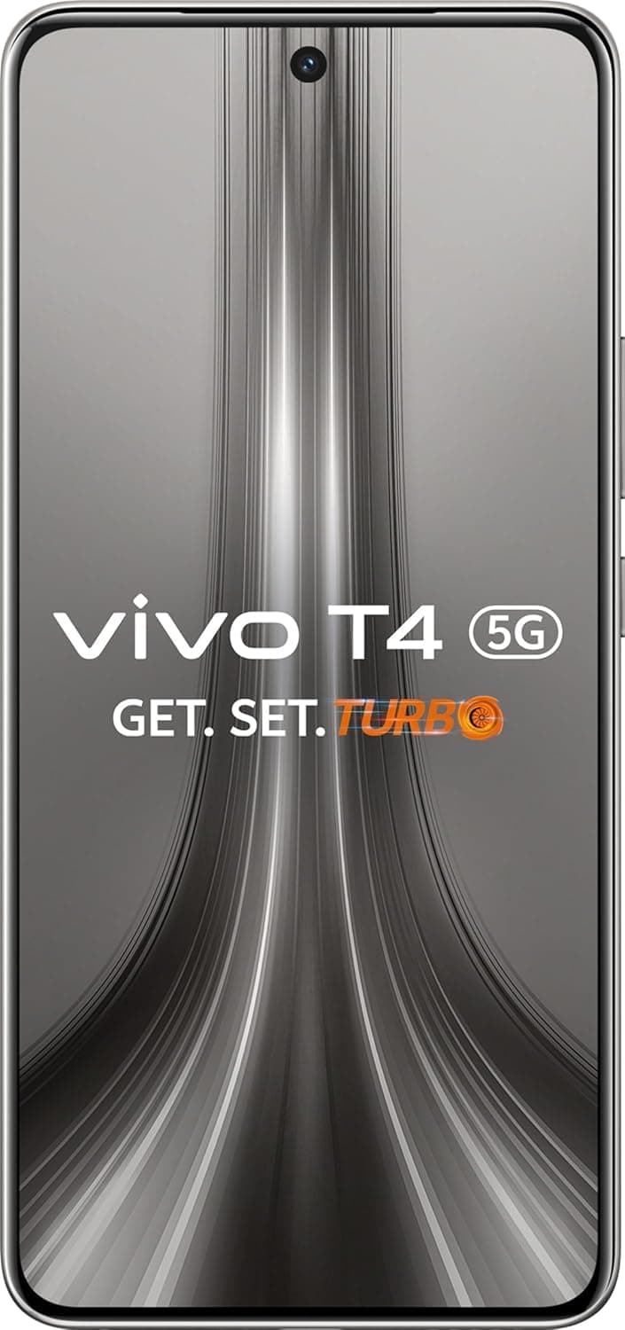 VIVO T4 5G (Phantom Grey, 8GB RAM+256GB Storage) | Snapdragon 7s Gen 3 | 120Hz Quad-Curved AMOLED | 7300mAh+90W Fast Charge | 50MP Sony OIS Camera | M...