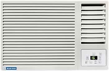 Blue Star 1.5 Ton 3 Star Fixed Speed Window AC (Copper, Turbo Cool, Hydrophilic Blue Fins, Dust Filters, Self-Diagnosis, 2023 Model, WFA318GN, White)
