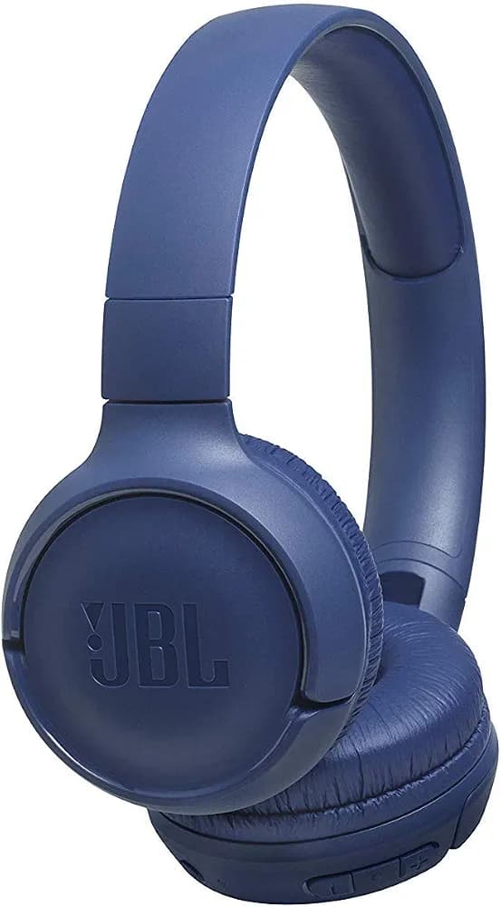 (Renewed) JBL Tune 500BT Powerful Bass Wireless On-Ear Headphones with Mic (Blue)