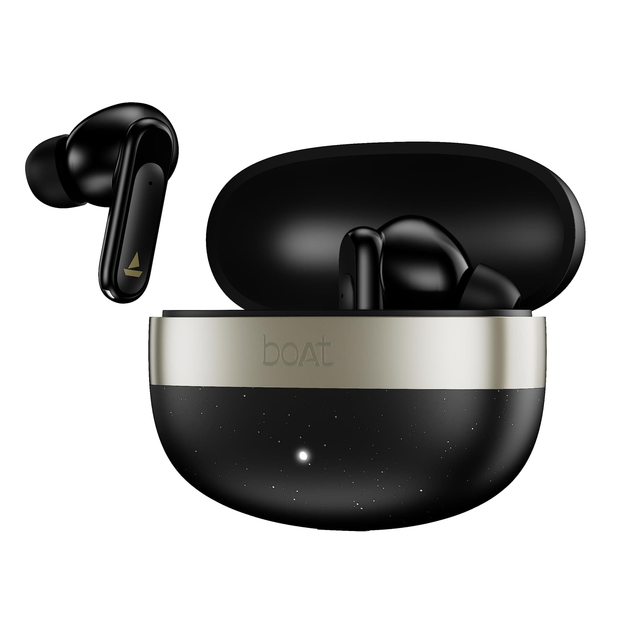 Boat Airdopes Plus 224, Powerful Spatial Audio, 60H Playback, Quad Mics AI-ENx, 13 mm Drivers, Boat Hearables App, Multipoint Connectivity, Google Fas...