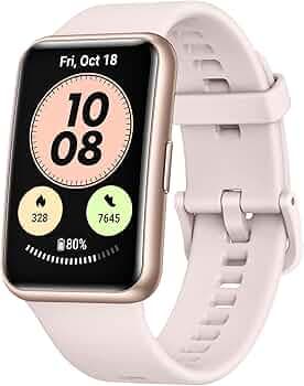 Huawei Watch FIT Smartwatch with Slim Body, 1.64 Vivid AMOLED Display, Quick-Workout Animations, 10 Days Battery Life, Oxygen Saturation Detection, He...