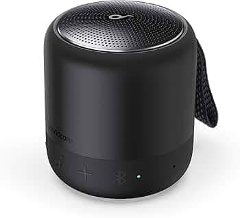 Soundcore Anker Mini 3 Bluetooth Speaker, BassUp and PartyCast Technology, USB-C, Waterproof IPX7, and Customizable EQ