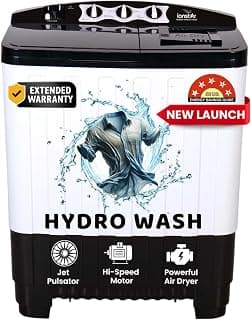 Ionstar 7.5 Kg Semi Automatic Washing Machine - 5 Star Rated - 2025 - Top Load - Jet Pulsator - Magic Filter - Special Air...
