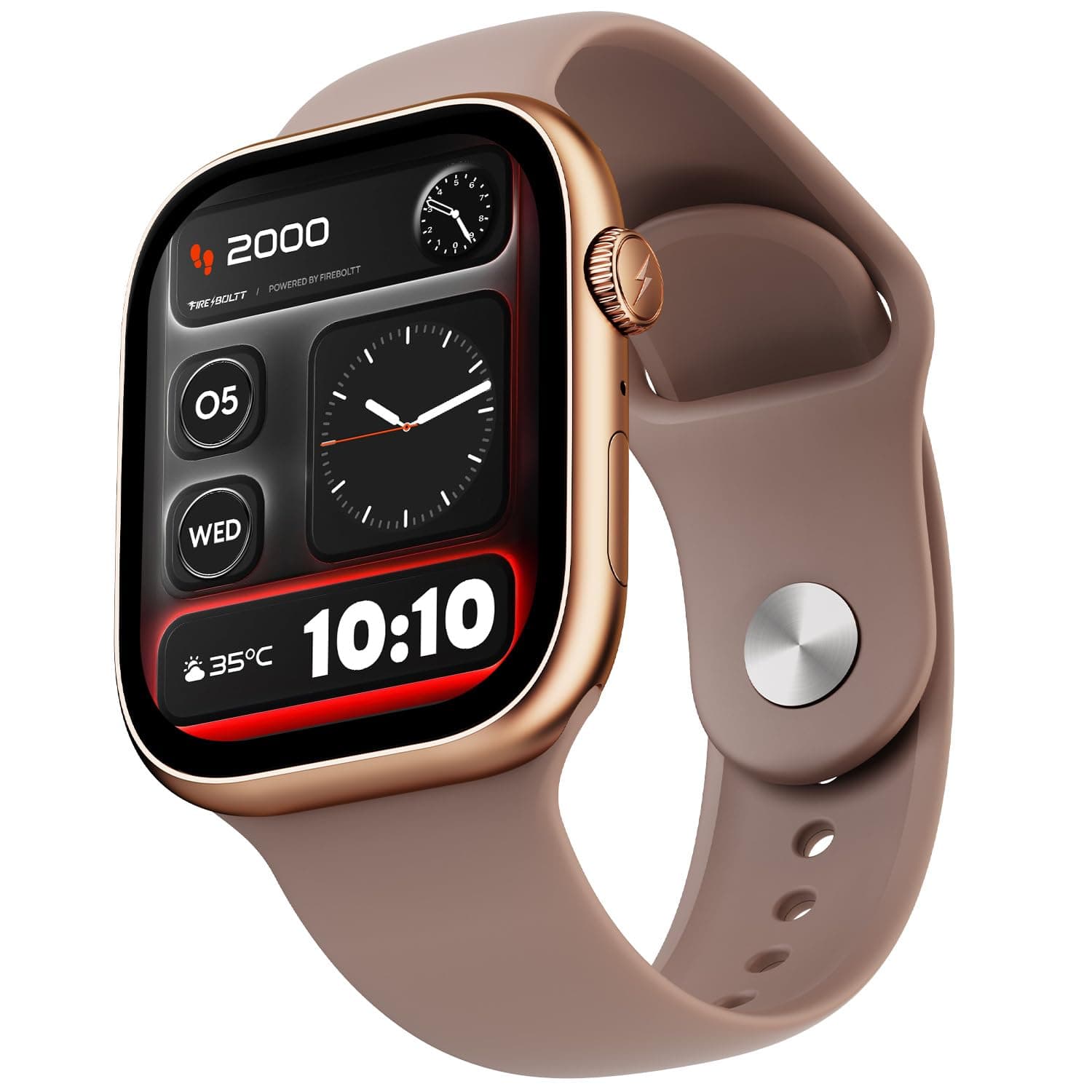 Fire-Boltt Ninja X Ring Smart Watch with 1.96 Large Display, Bluetooth Calling, Wireless Charging, AI Voice Assistant, 500+ Watch Faces, Health Suite,...