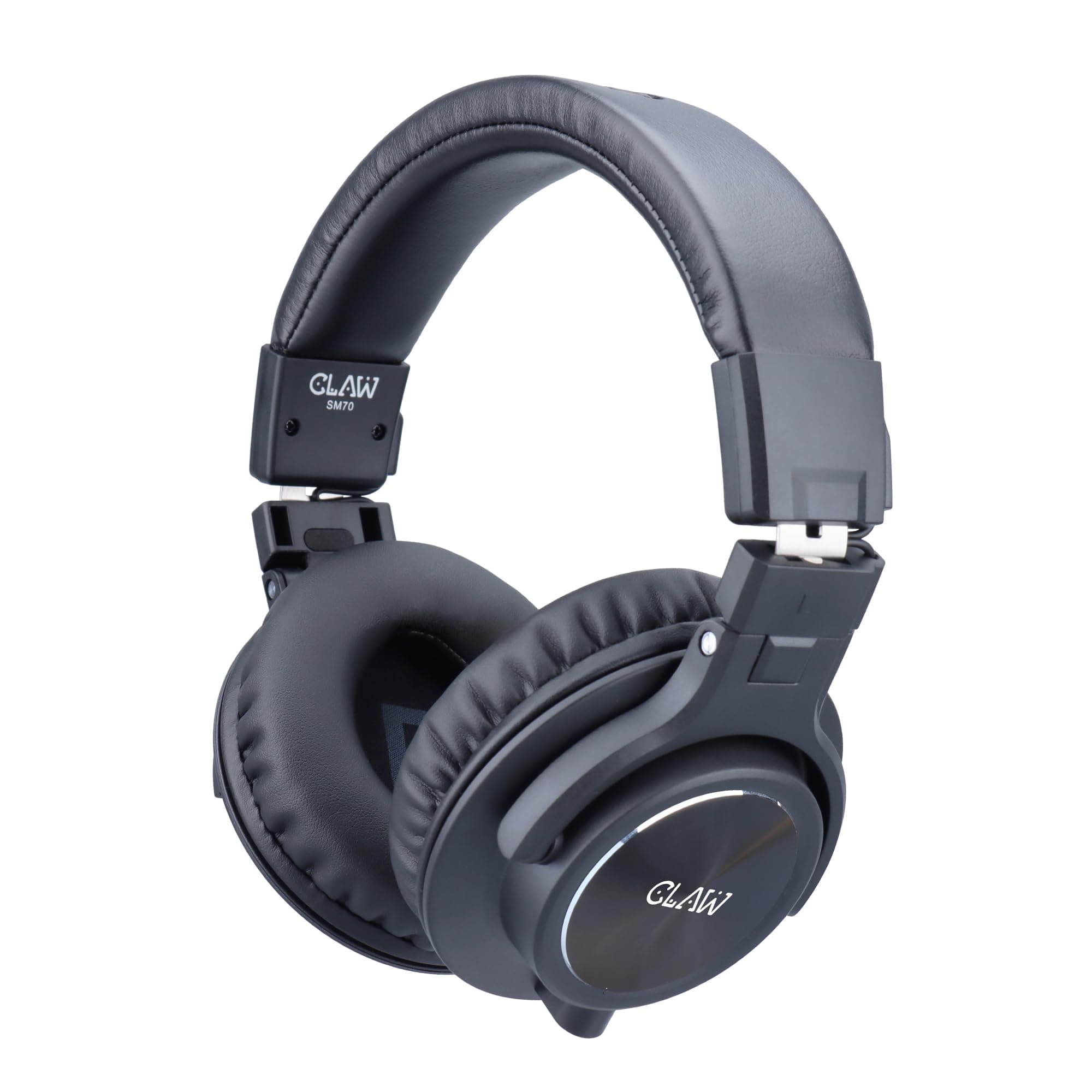 CLAW SM Professional Studio Monitoring DJ Wired Over Ear Headphones with 2 Detachable Cables (2.8m Coiled Cable & 1.2m Straight Cable with Mic and in-...