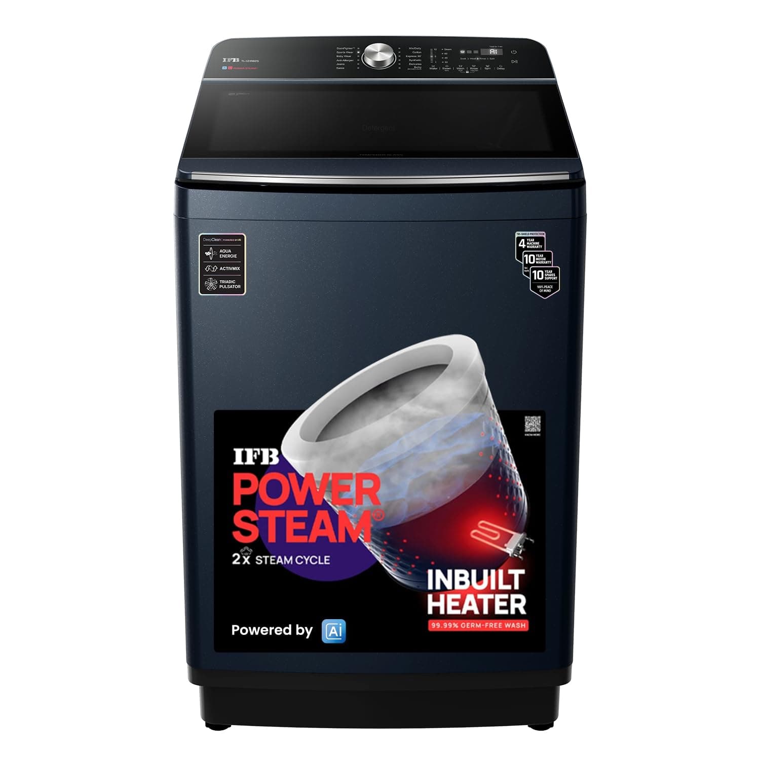 IFB 12 Kg 5 Star with DeepClean Technology, AI Powered, Fully Automatic Top Load Washing Machine (2025 Model, TL121RB2SN, PowerSteam, Inbuilt Heater, ...