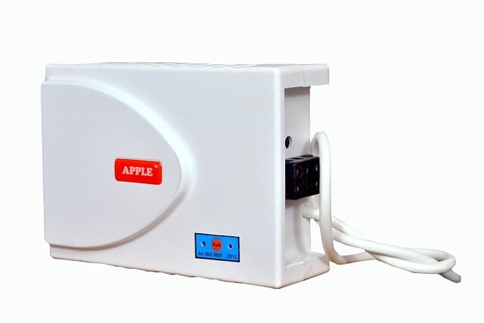 Voltage stabilizer 4kVA 4A170 1.5 Ton / 1 Ton /(120V to 270V) Voltage Stabilizer with Wide Working Range Best forALL Types of AC 1/1.5Ton | High Look White|