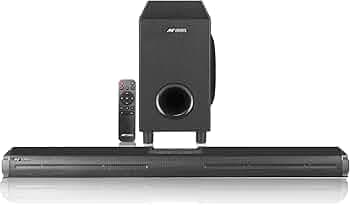 Ant Esports SBW300 300 watts Soundbar with Wired 8-inch Subwoofer I 2.1-Channel 5.0 Bluetooth, I TV/Projector/Gaming, HDMI/Optical/AUX/USB/TF I FM Rad...