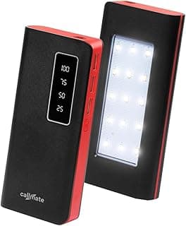 Callmate 10000mAh Power Bank with LED Lamp, 12W Fast Charging & Digital Display with 3 USB Output Ports & 2 Input for iPho...