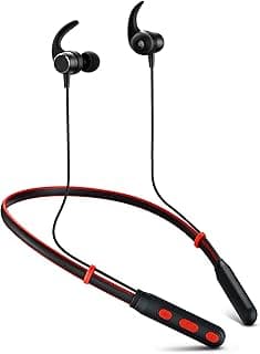 Foxin KOLLAR 101 Sports Bluetooth Wireless Neckband Earphones with Bass Boost Technology Upto 14 Hours of Battery Life and Clear Voice Call Conversati