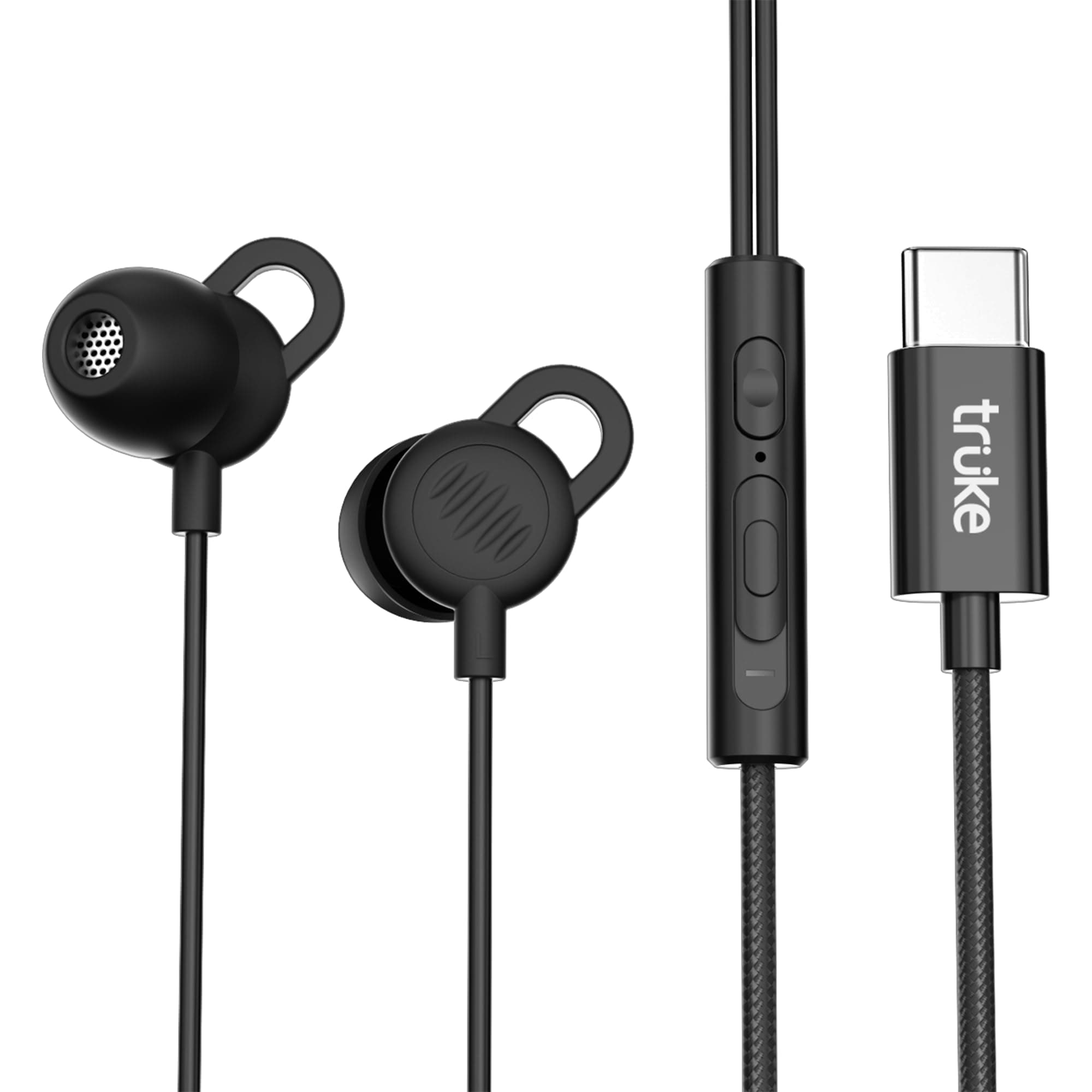 truke Bass S2 Sleeping Earphone Designed for Side Sleepers with Soft Silicone, 13mm Driver for Clear Audio, Type-C Jack, Noise-Reducing Fit, Lightweig...