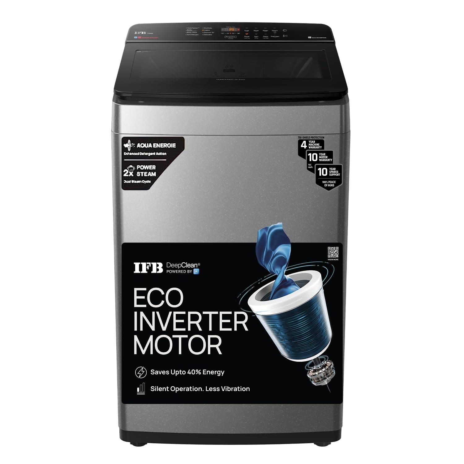 IFB 7.5 Kg 5 Star AI Powered Deepclean Technology Fully Automatic Top Load Washing Machine with Inbuilt Heater(TL751MS2SID,Eco Inverter, Power Steam, ...