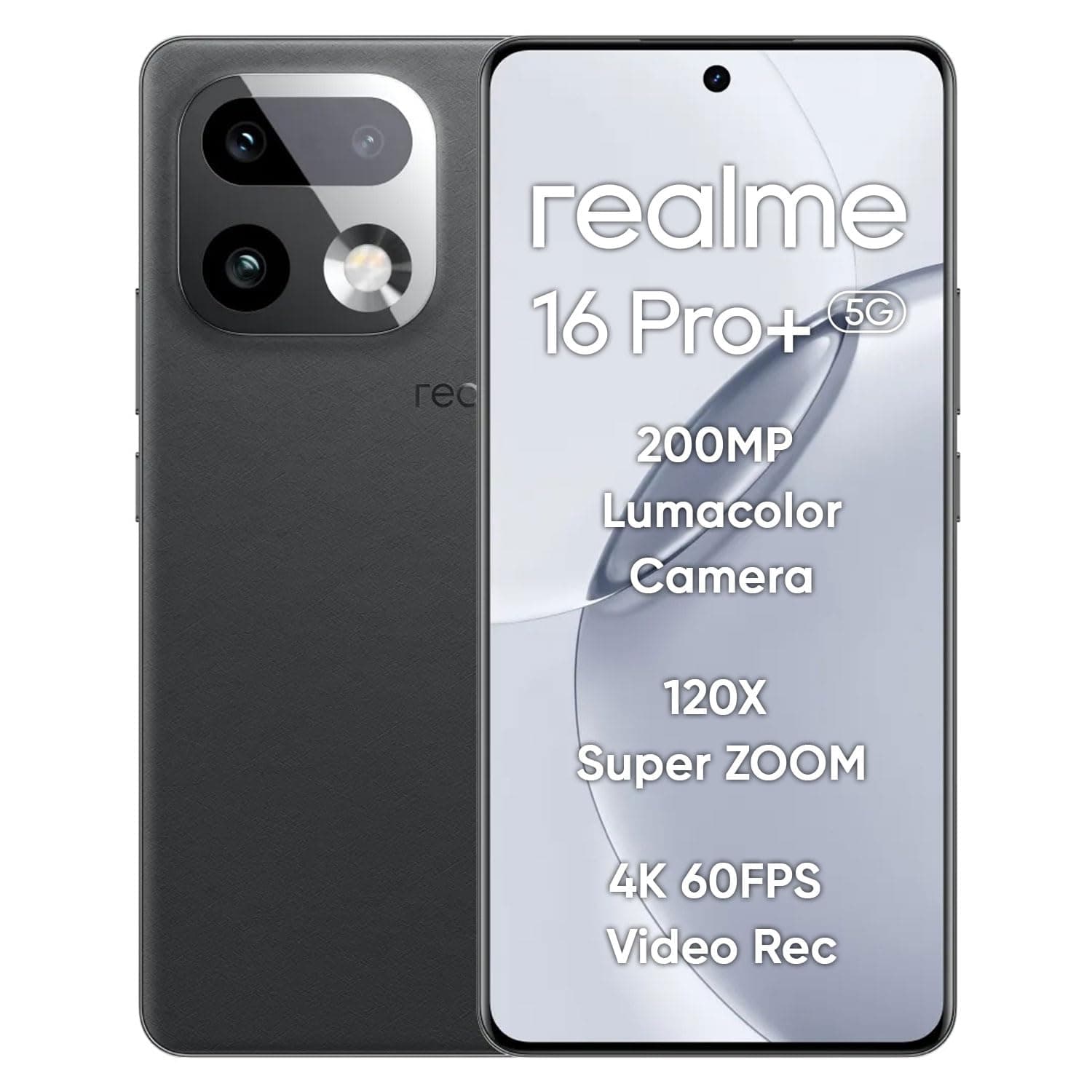 realme 16 Pro+ 5G Smartphone 8+256GB, 144Hz AMOLED Display, 7000mAh Battery, 80W SuperVOOC, 200MP Periscope Primary Camera 50MP Front Camera, Snapdrag...