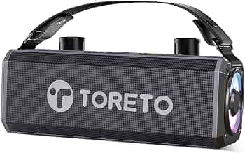 Toreto Grove Wireless Bluetooth Speaker 40W with Dual Wireless Karaoke MIc | Voice Changing Feature | Deep Bass I USB I TWS I AUX I Outdoor Speaker wi...