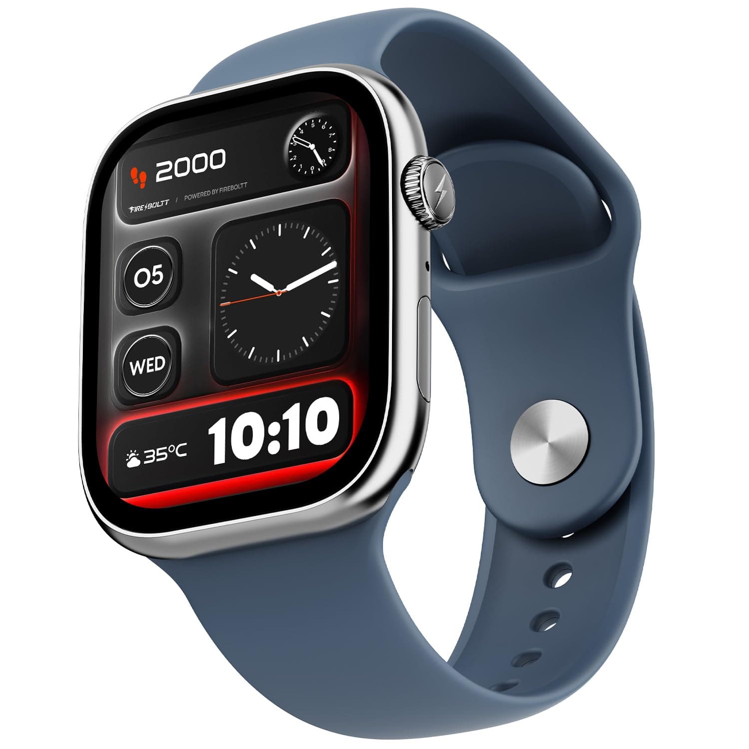 Fire-Boltt Ninja X Ring Smart Watch with 1.96 Large Display, Bluetooth Calling, Wireless Charging, AI Voice Assistant, 500+ Watch Faces, Health Suite,...